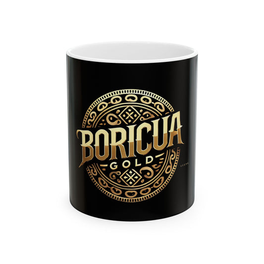 Mug - BORICUA GOLD Ceramic Mug (11oz, 15oz)